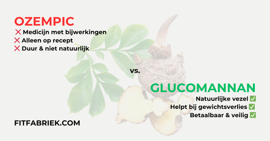 Ozempic vs Glucomannan, de voordelen van glucomannan ten opzichte van ozempic.