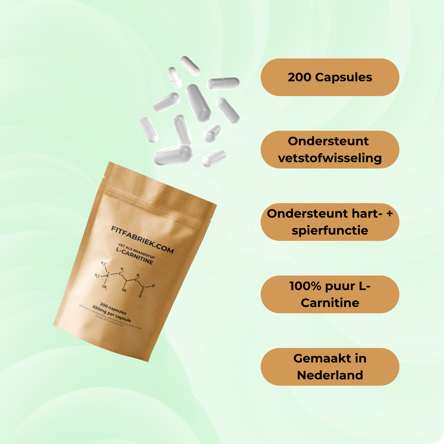 L-Carnitine 200 capsules a 650mg-FITFABRIEK.COM-productafbeelding 6