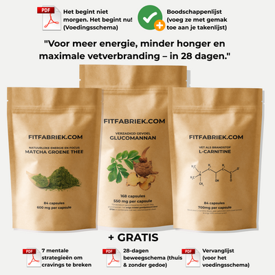 Het 28 dagen Fitfabriek Plan voor blijvende verandering - supplementen en eetschema